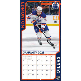 Edmonton Oilers naptár 2025 Wall Calendar