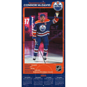 Edmonton Oilers naptár Connor McDavid #97 2025 Wall Calendar