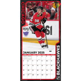 Chicago Blackhawks naptár 2025 Wall Calendar