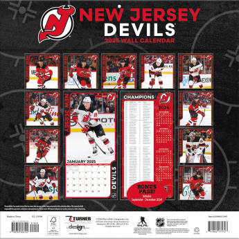 New Jersey Devils naptár 2025 Wall Calendar