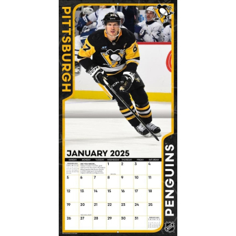 Pittsburgh Penguins naptár Sidney Crosby #87 2025 Wall Calendar