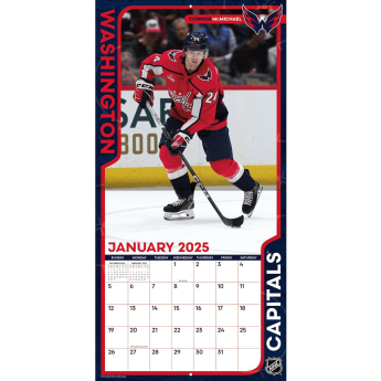 Washington Capitals naptár 2025 Wall Calendar