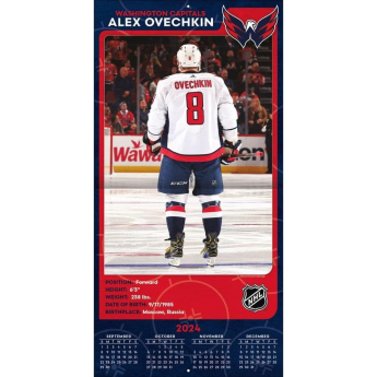 Washington Capitals naptár Alexander Ovechkin #8 2025 Wall Calendar