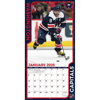Washington Capitals naptár Alexander Ovechkin #8 2025 Wall Calendar