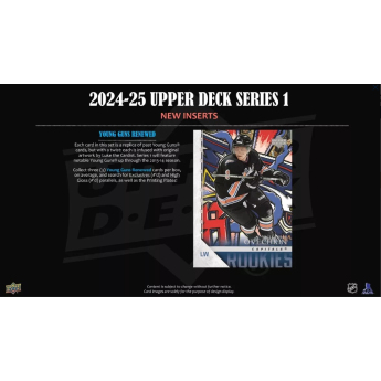 NHL dobozok NHL hokikártyák 2024-25 Upper Deck Series 1 Hobby Box
