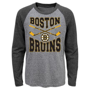 Boston Bruins gyerek hosszú ujjú póló Cross Stick Ls Triblend Raglan