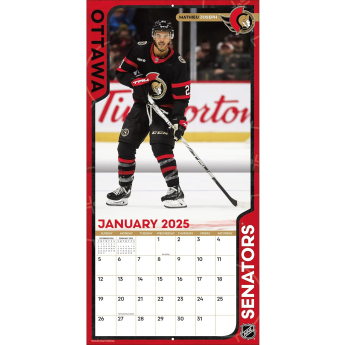 Ottawa Senators naptár 2025 Wall Calendar