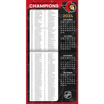 Ottawa Senators naptár 2025 Wall Calendar