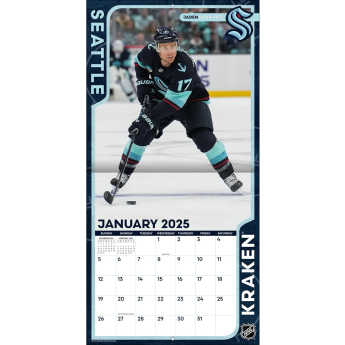 Seattle Kraken naptár 2025 Wall Calendar