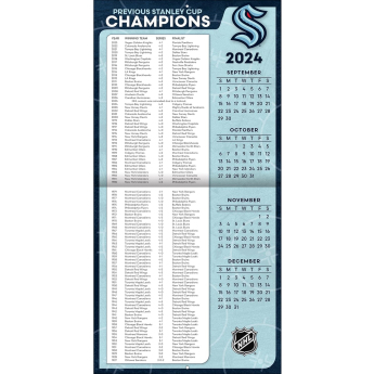 Seattle Kraken naptár 2025 Wall Calendar