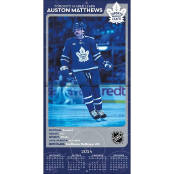 Toronto Maple Leafs naptár #34 Auston Matthews 2025 Wall Calendar