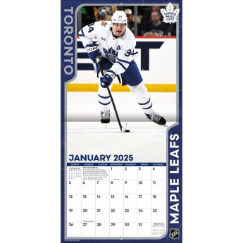 Toronto Maple Leafs naptár #34 Auston Matthews 2025 Wall Calendar