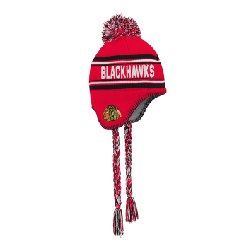 Chicago Blackhawks gyerek téli sapka Jacquard Tassel Knit With Pom