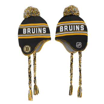Boston Bruins gyerek téli sapka Jacquard Tassel Knit With Pom