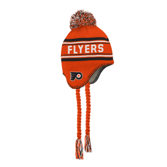 Philadelphia Flyers gyerek téli sapka Jacquard Tassel Knit With Pom