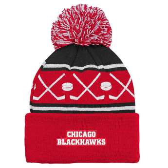 Chicago Blackhawks gyerek téli sapka Face-Off Cuff Pom