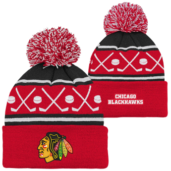 Chicago Blackhawks gyerek téli sapka Face-Off Cuff Pom