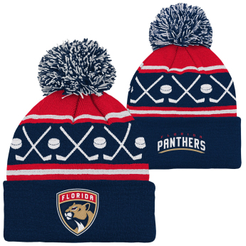 Florida Panthers gyerek téli sapka Face-Off Cuff Pom