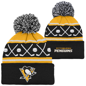 Pittsburgh Penguins gyerek téli sapka Face-Off Cuff Pom