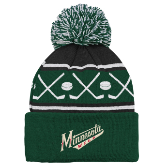 Minnesota Wild gyerek téli sapka Face-Off Cuff Pom