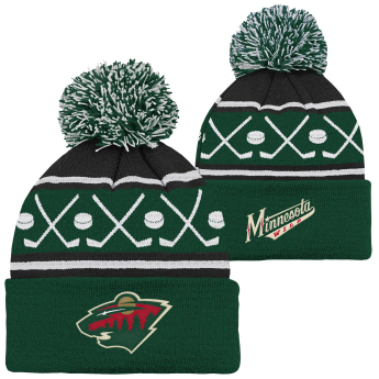 Minnesota Wild gyerek téli sapka Face-Off Cuff Pom