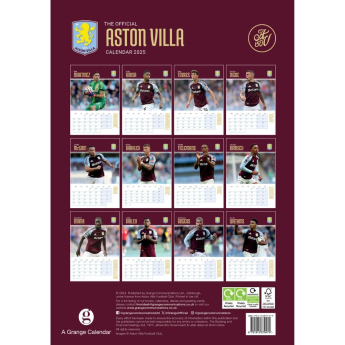 Aston Villa naptár 2025