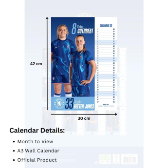 FC Chelsea naptár WFC 2025