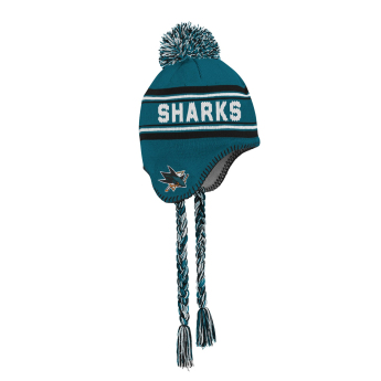 San Jose Sharks gyerek téli sapka Jacquard Tassel Knit With Pom