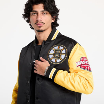 Boston Bruins férfi kabát Primetime Heavyweight Satin Jacket Current Logo