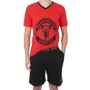 Manchester United férfi pizsama SLab crest black