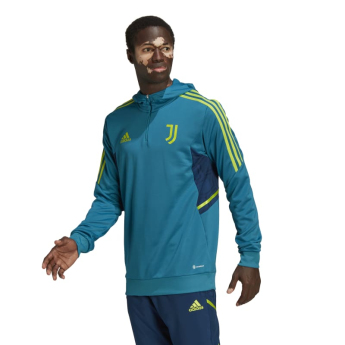 Juventus férfi kapucnis pulóver Track teal