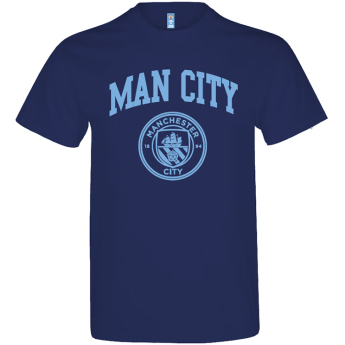 Manchester City férfi póló Crest navy
