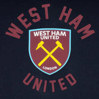 West Ham United férfi kapucnis pulóver Graphic navy blue