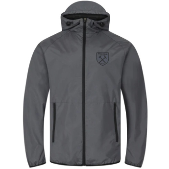 West Ham United férfi kapucnis kabát Shower Hood grey