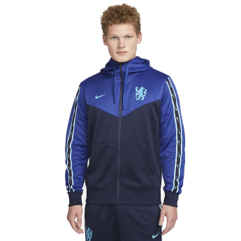 FC Chelsea férfi kapucnis pulóver Zip Repeat navy