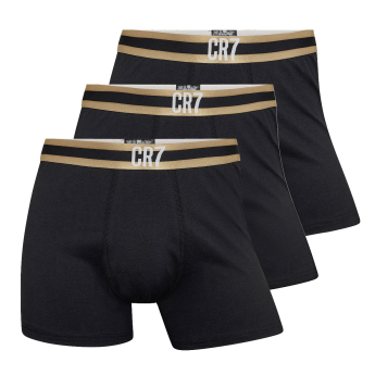 Cristiano Ronaldo férfi boxeralsó 3pack CR7 Basic black gold strip