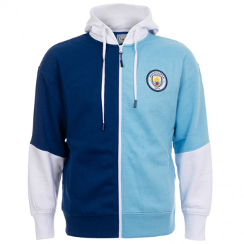Manchester City férfi kapucnis pulóver No2 zip half
