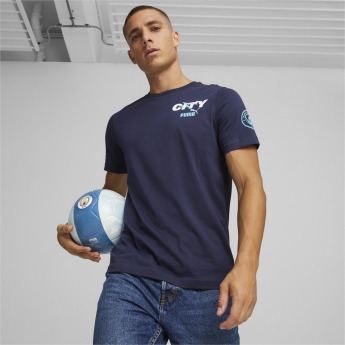 Manchester City férfi póló FtblIcons navy