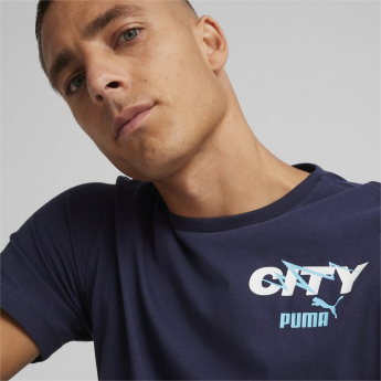 Manchester City férfi póló FtblIcons navy