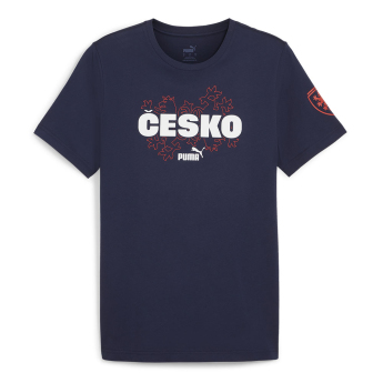 Labdarúgó válogatott férfi póló Czech Republic Ftblicons Tee navy
