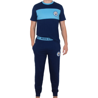 Manchester City férfi pizsama Long Stripe