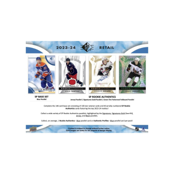 NHL dobozok NHL hokikártyák 2023-24 Upper Deck SP Hockey Blaster Box