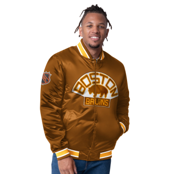 Boston Bruins férfi kabát The CLOSER Reversible Varsity Satin