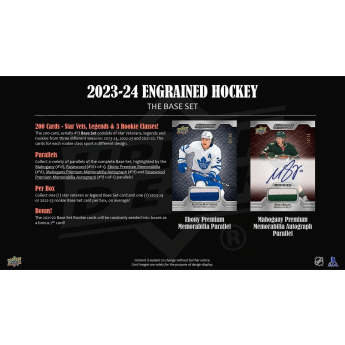 NHL dobozok NHL hokikártyák 2023-24 Upper Deck Engrained Hockey Hobby Box