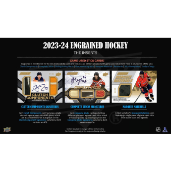 NHL dobozok NHL hokikártyák 2023-24 Upper Deck Engrained Hockey Hobby Box