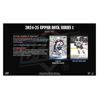 NHL dobozok NHL hokikártyák 2024-25 Upper Deck Series 1 Tin Box
