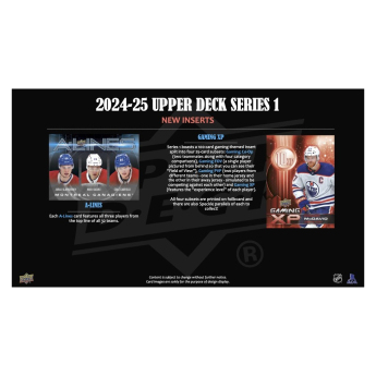 NHL dobozok NHL hokikártyák 2024-25 Upper Deck Series 1 Tin Box