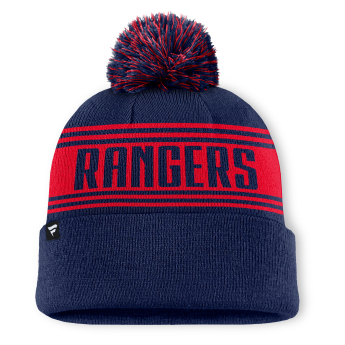 New York Rangers téli sapka A/CAP Beanie Cuff W/Pom