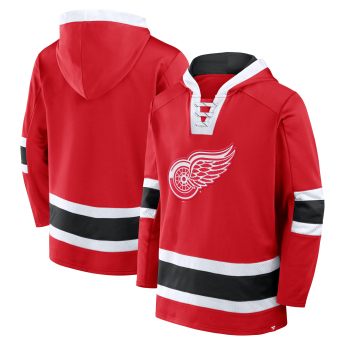 Detroit Red Wings férfi kapucnis pulóver Mens Laced Hockey