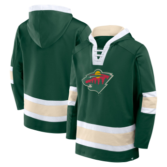 Minnesota Wild férfi kapucnis pulóver Mens Laced Hockey